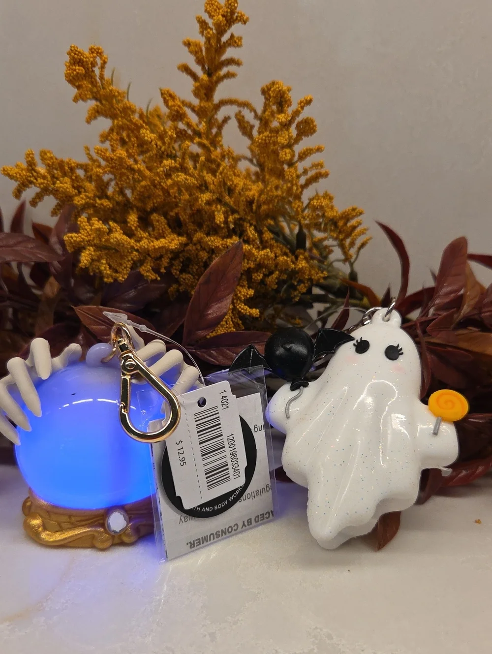 B&BW 2 Halloween Hand Sanitizer Holders with Set Of 6 Pocket Hand Sanitizers